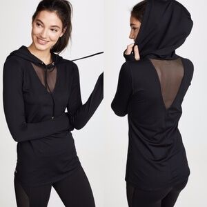 Alala Flyweight Black Mesh Hoodie Lightweight Top